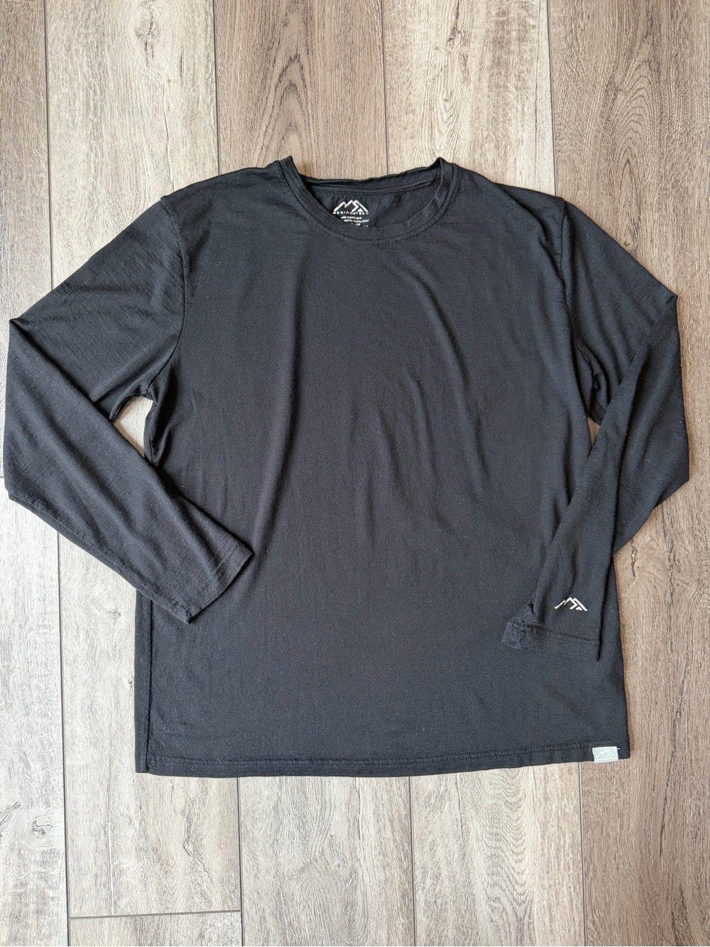 Merino Tech-Men's Black Long-Sleeve 100% Superfine Merino Wool Performance Shirt